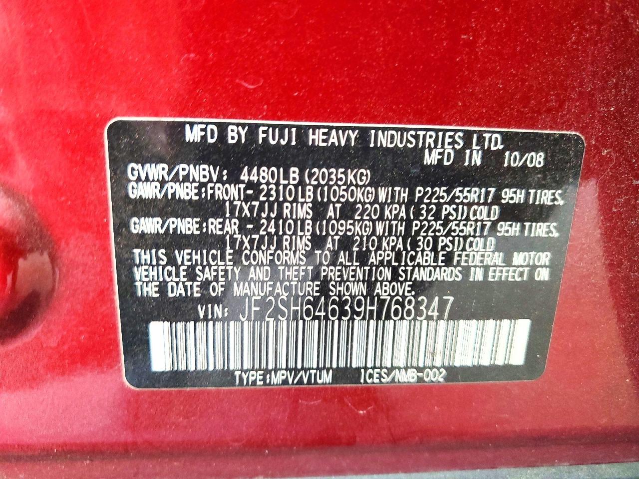 2009 SUBARU FORESTER 2.5X LIMITED photo 37