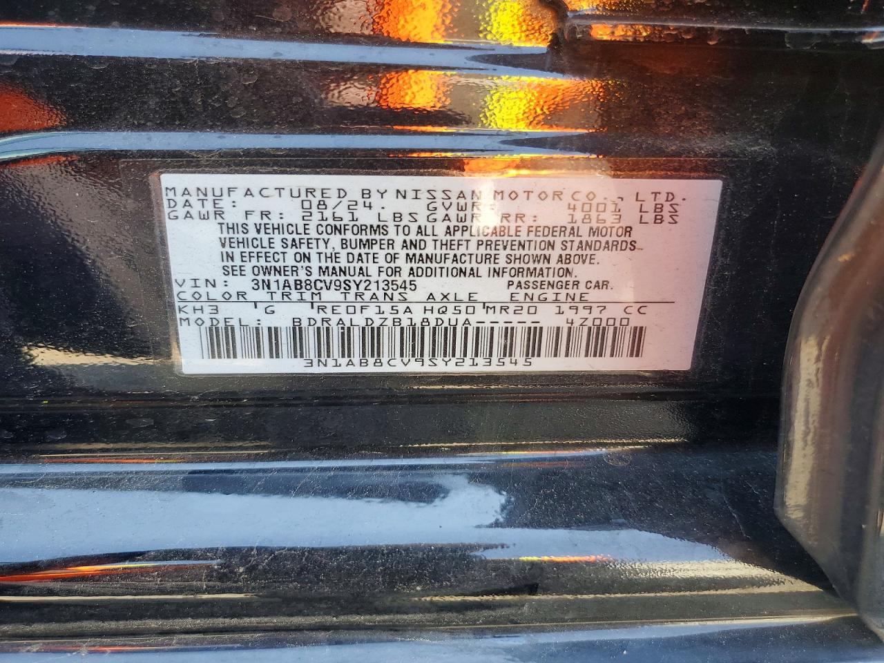 2025 NISSAN SENTRA SV photo 13