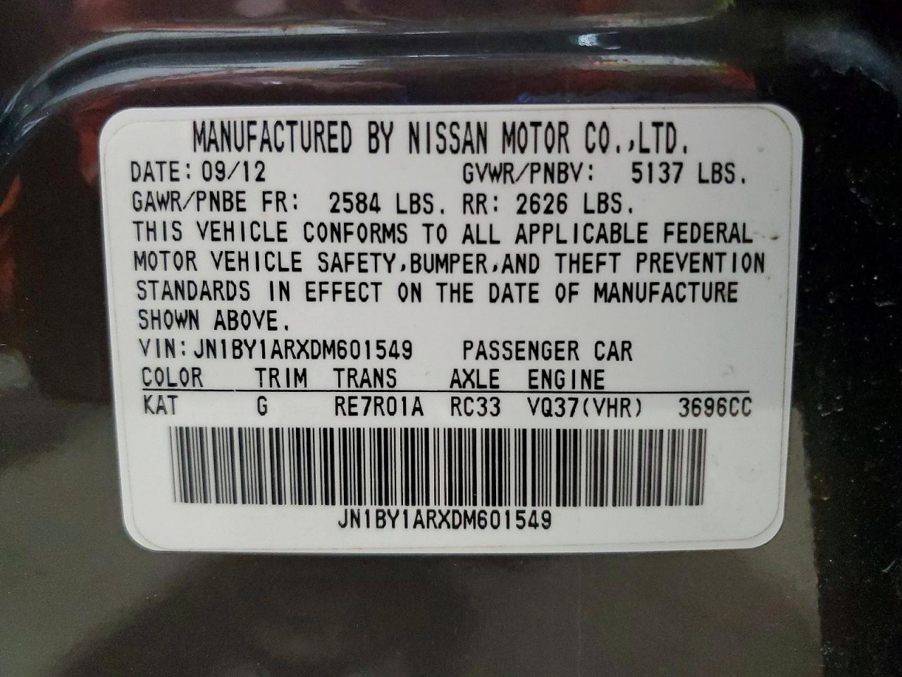 2013 INFINITI M37 X photo 25
