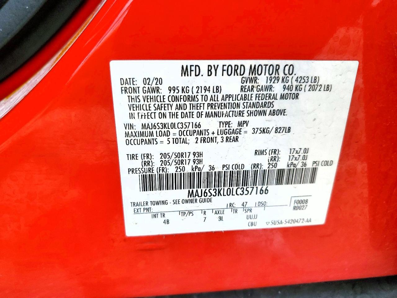 2020 FORD ECOSPORT TITANIUM photo 34