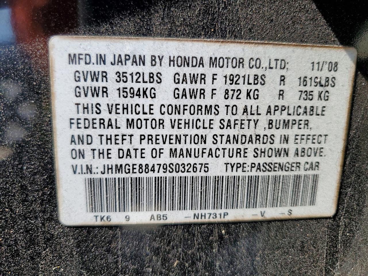 2009 HONDA FIT SPORT photo 37