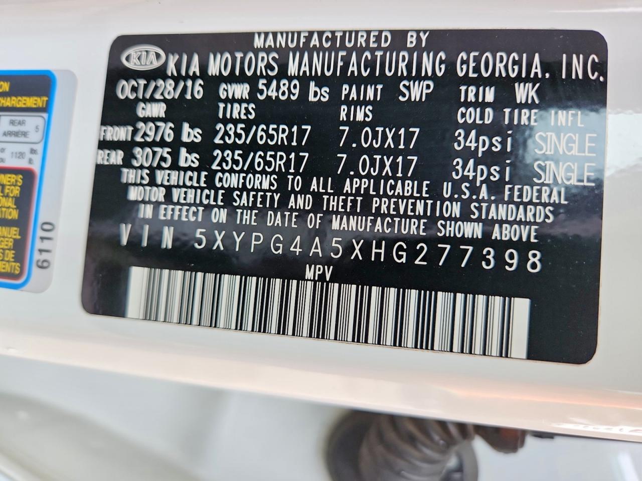 2017 KIA SORENTO LX V6 photo 25