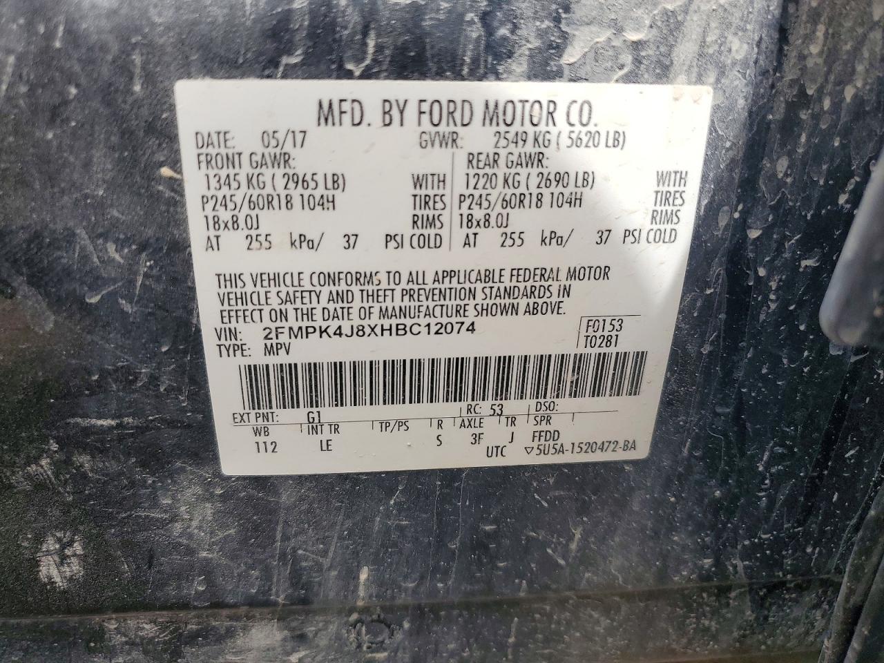 2017 FORD EDGE SEL photo 37