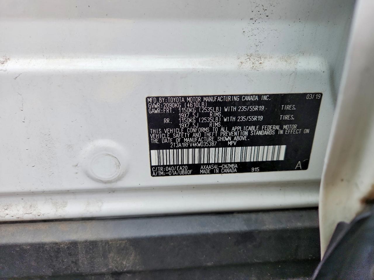 2019 TOYOTA RAV4 XLE PREMIUM photo 37