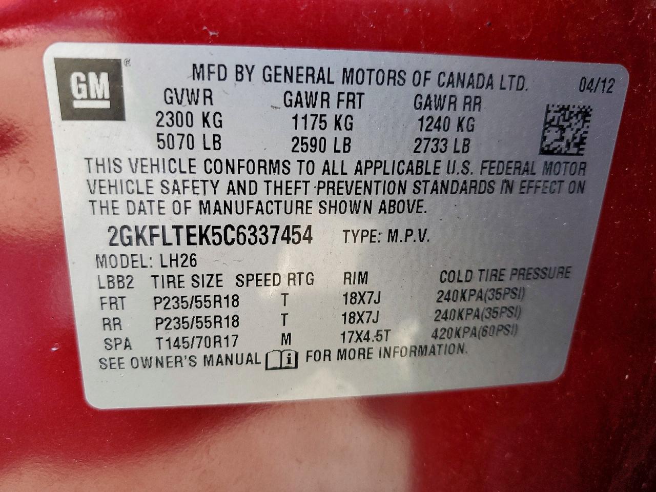 2012 GMC TERRAIN SLE photo 27