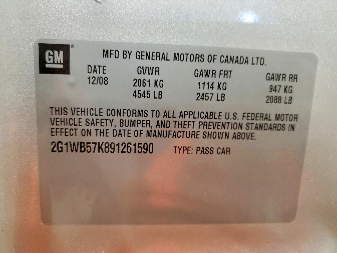2009 CHEVROLET IMPALA LS photo 34
