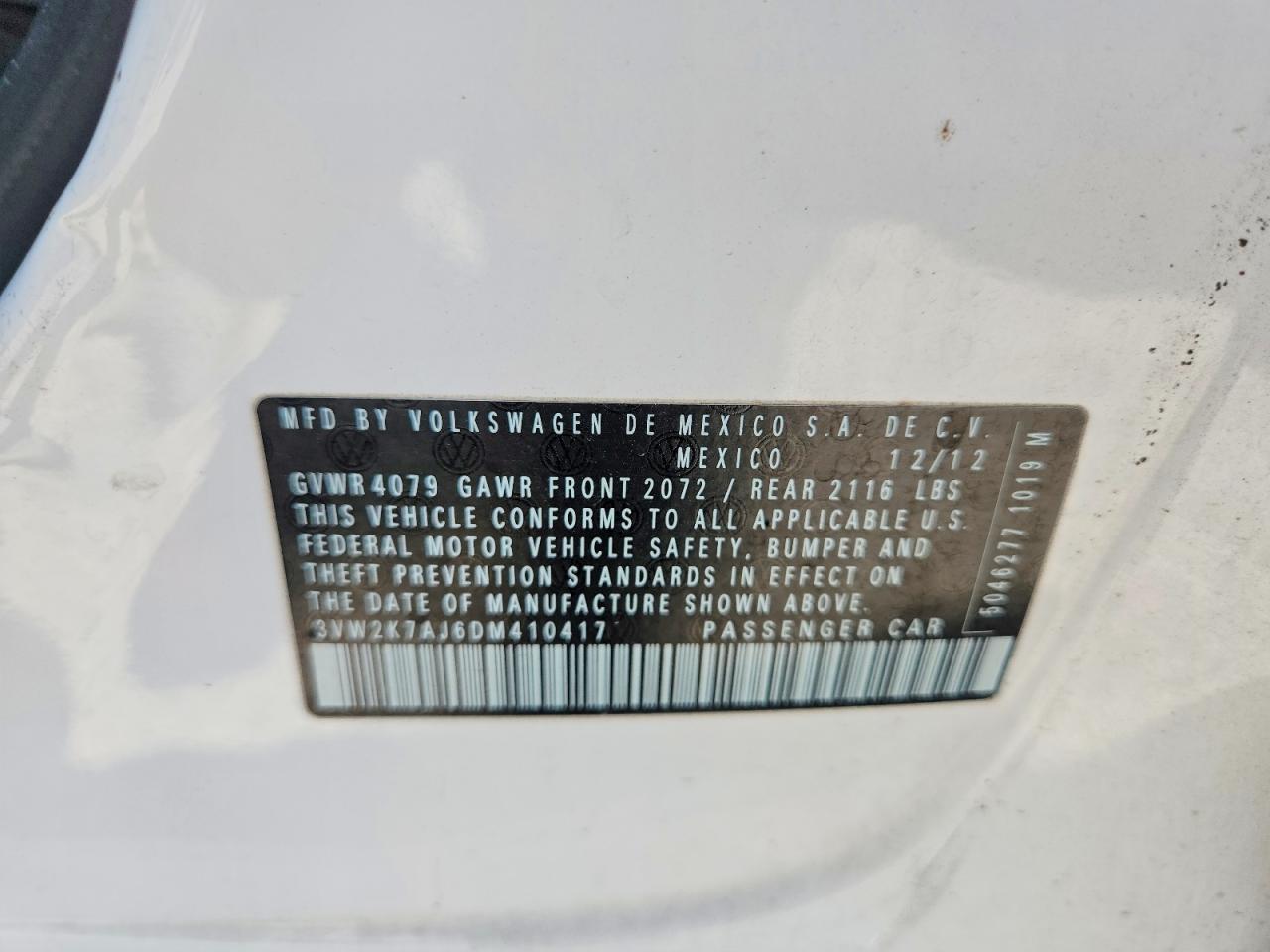 2013 VOLKSWAGEN JETTA BASE photo 12