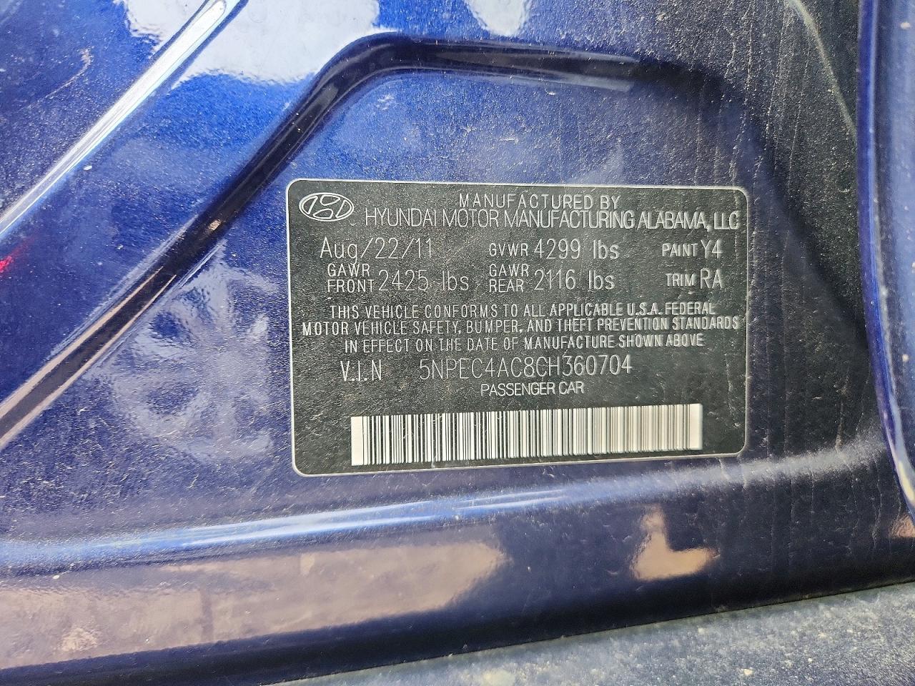 2012 HYUNDAI SONATA SE photo 23
