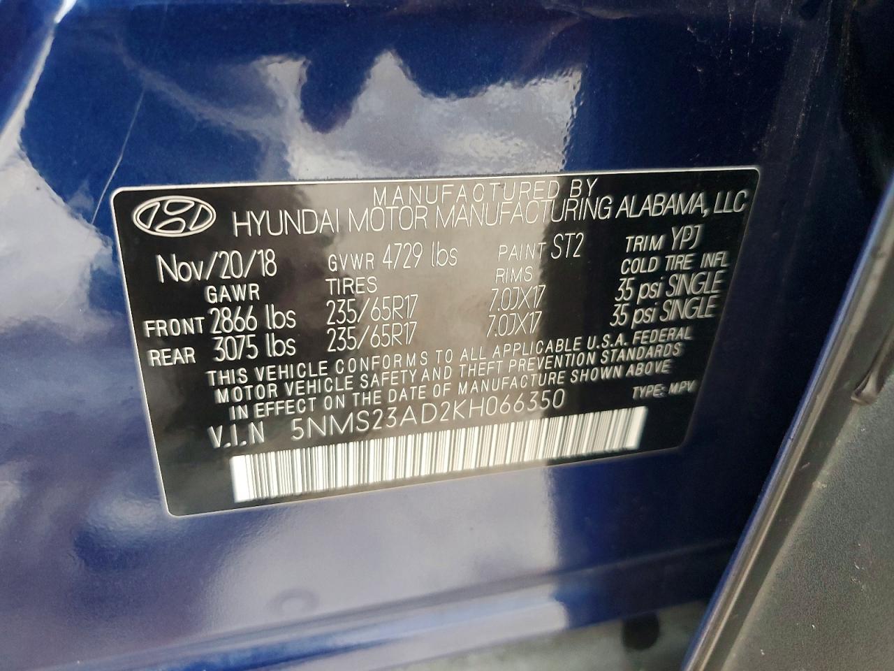 2019 HYUNDAI SANTA FE SE photo 25