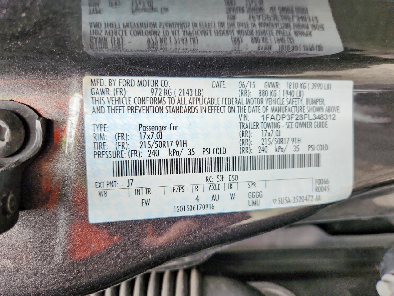 2015 FORD FOCUS SE photo 34