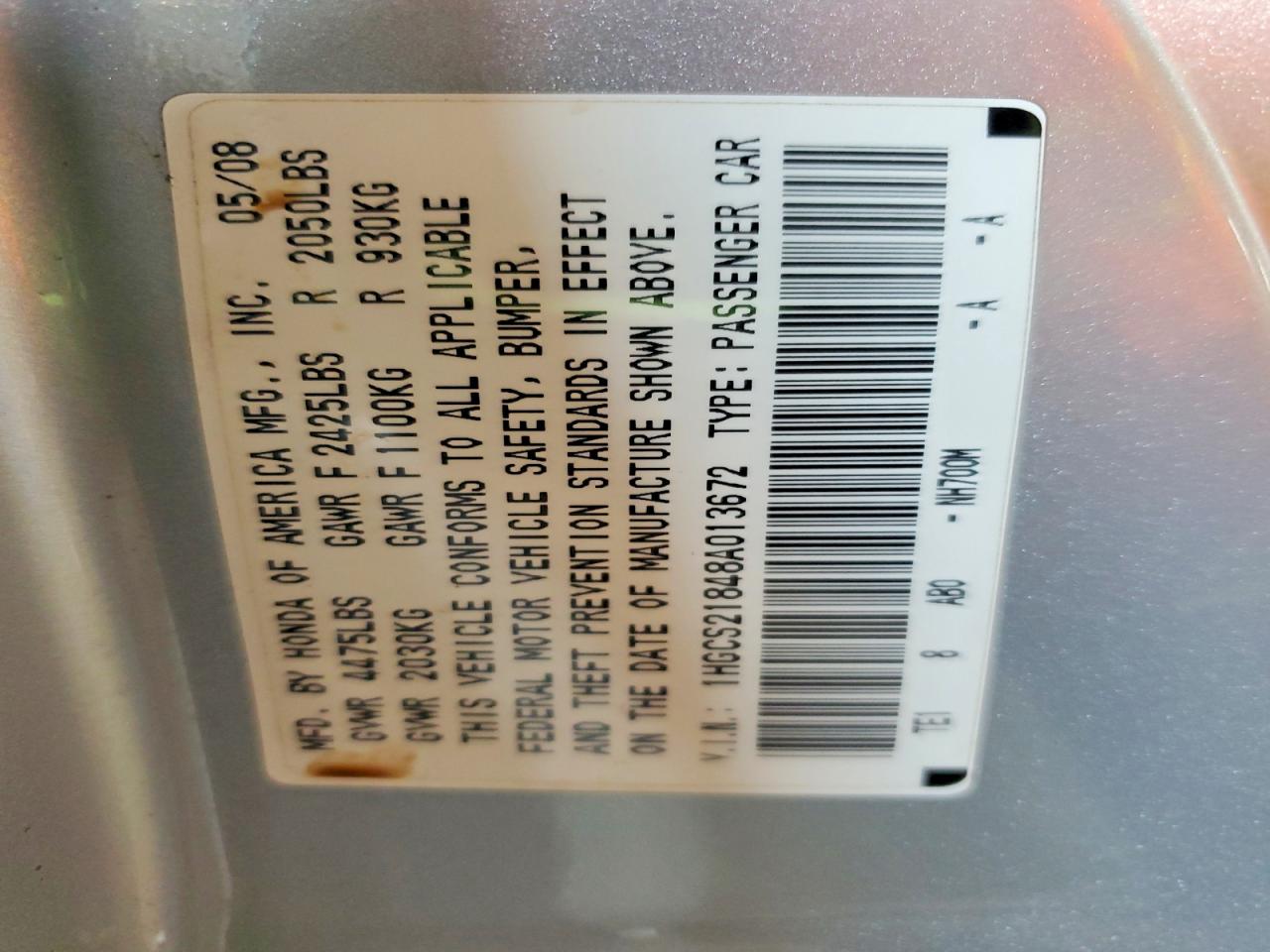 2008 HONDA ACCORD EXL photo 37