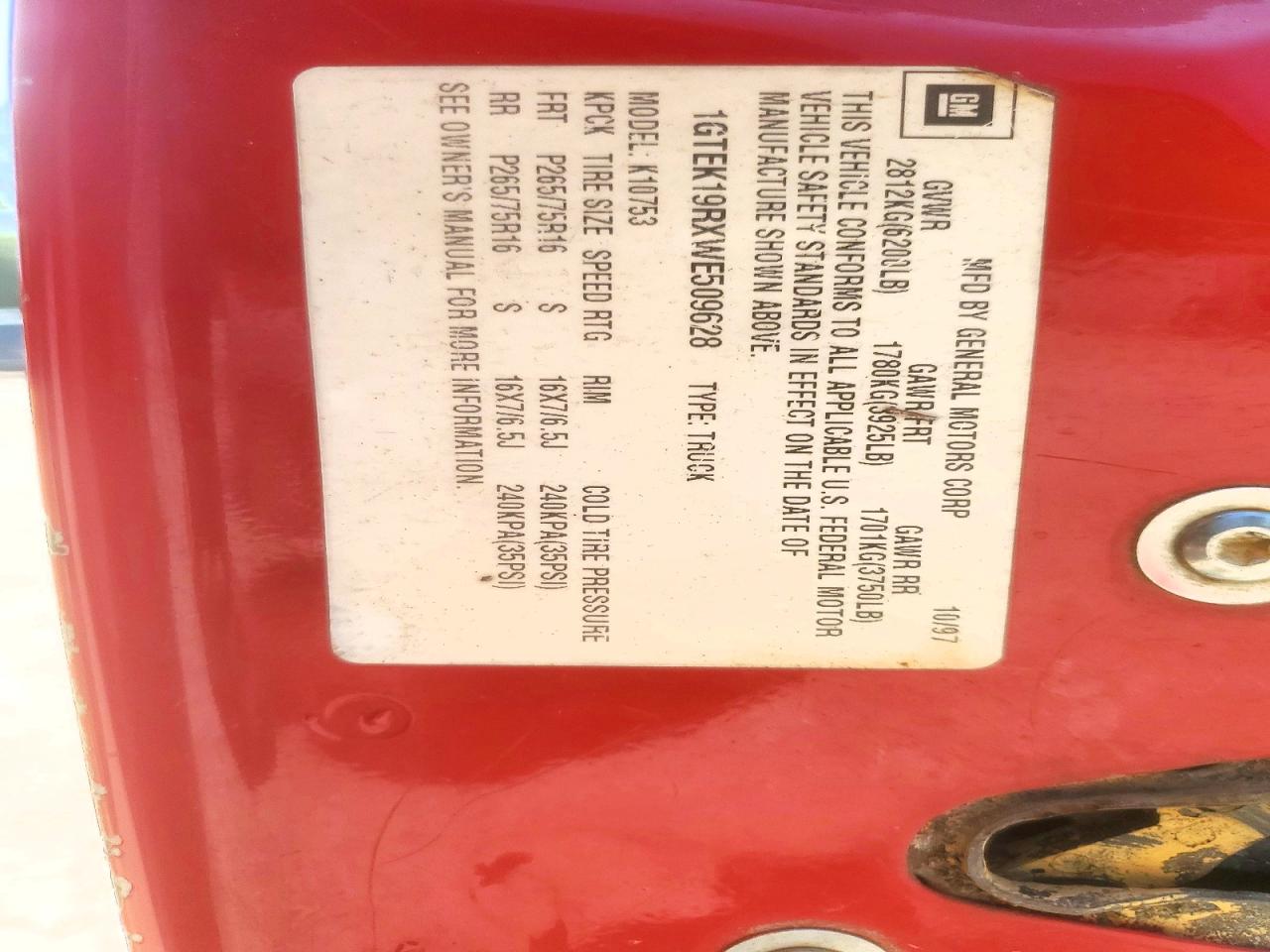 1998 GMC SIERRA K1500 photo 23