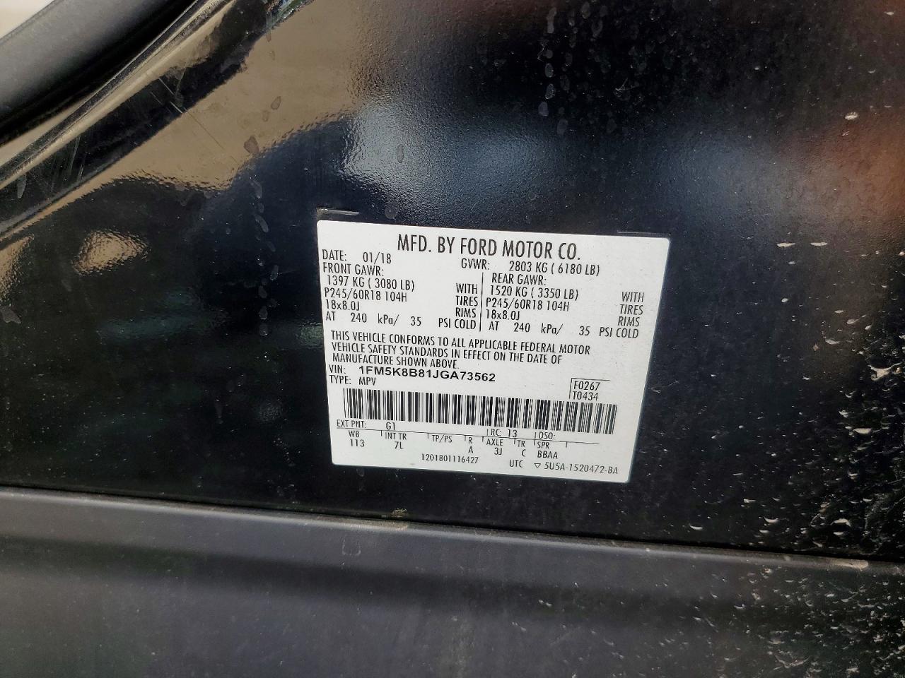 2018 FORD EXPLORER photo 37