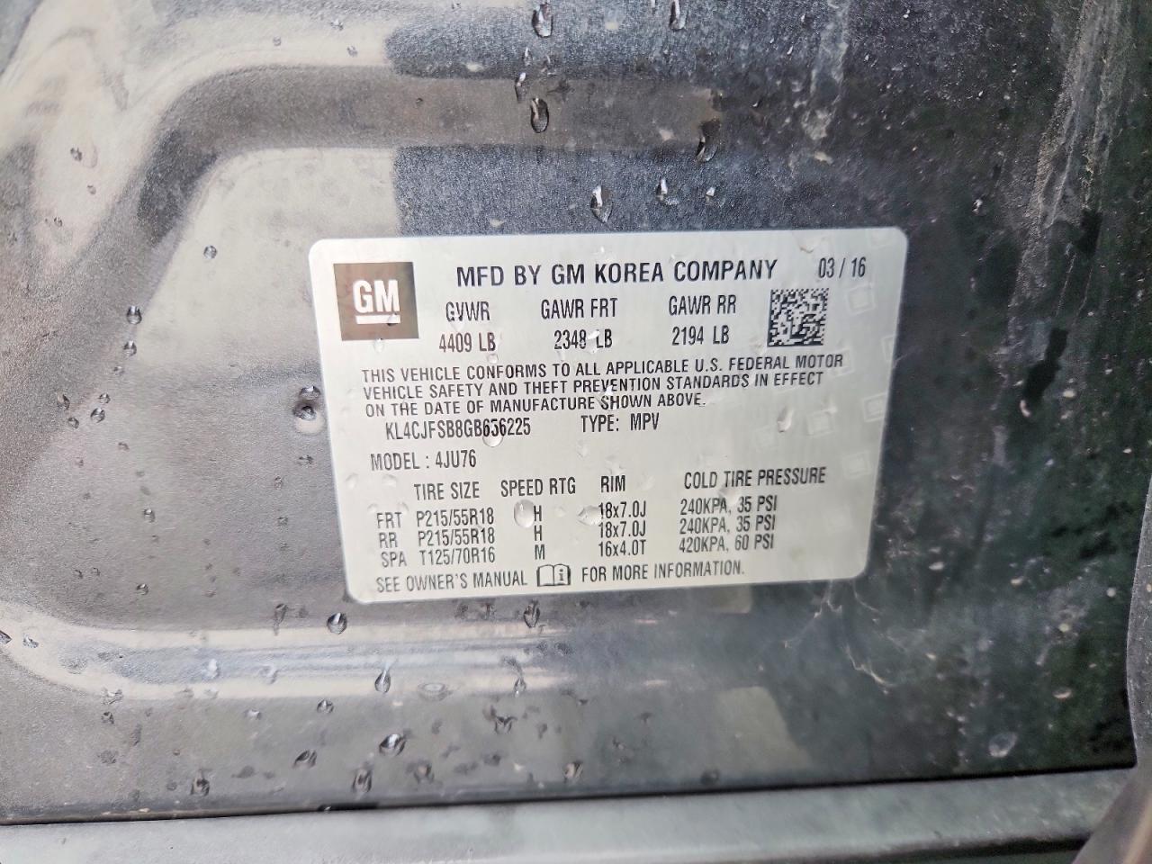 2016 BUICK ENCORE CONVENIENCE photo 40
