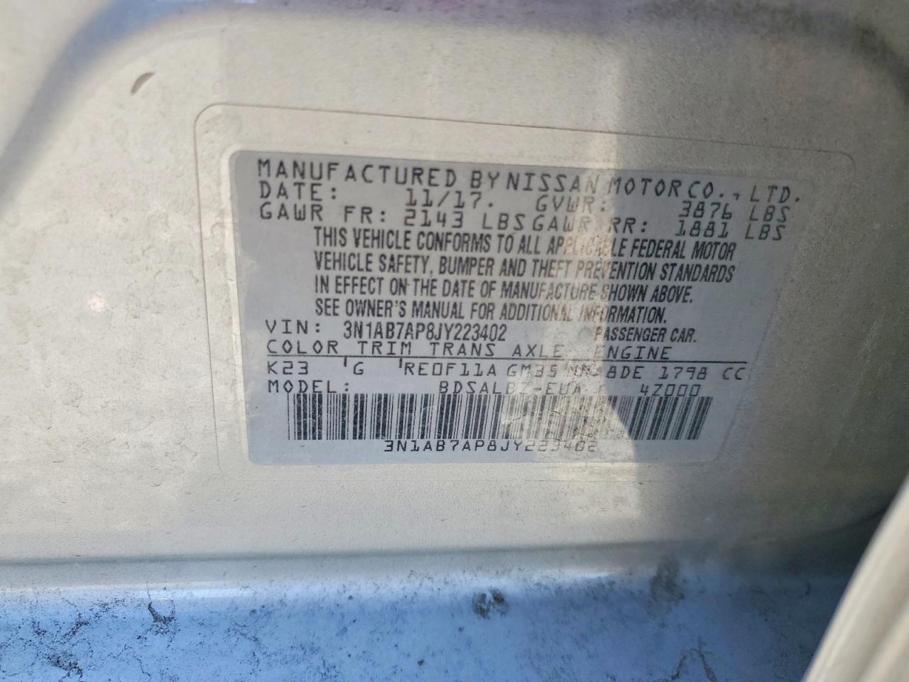 2018 NISSAN SENTRA S photo 23