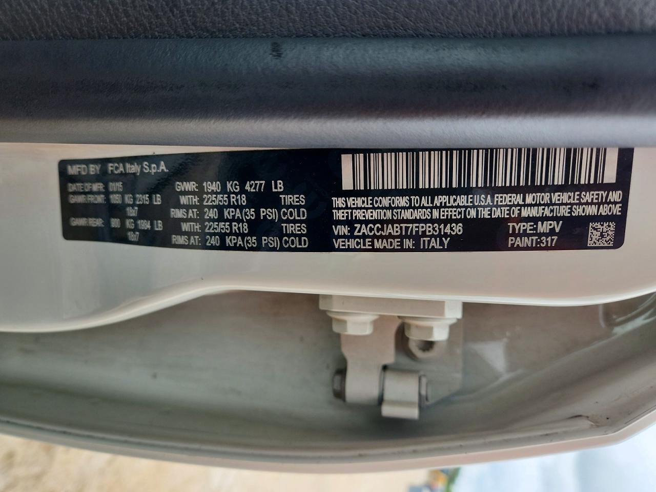 2015 JEEP RENEGADE LATITUDE photo 25