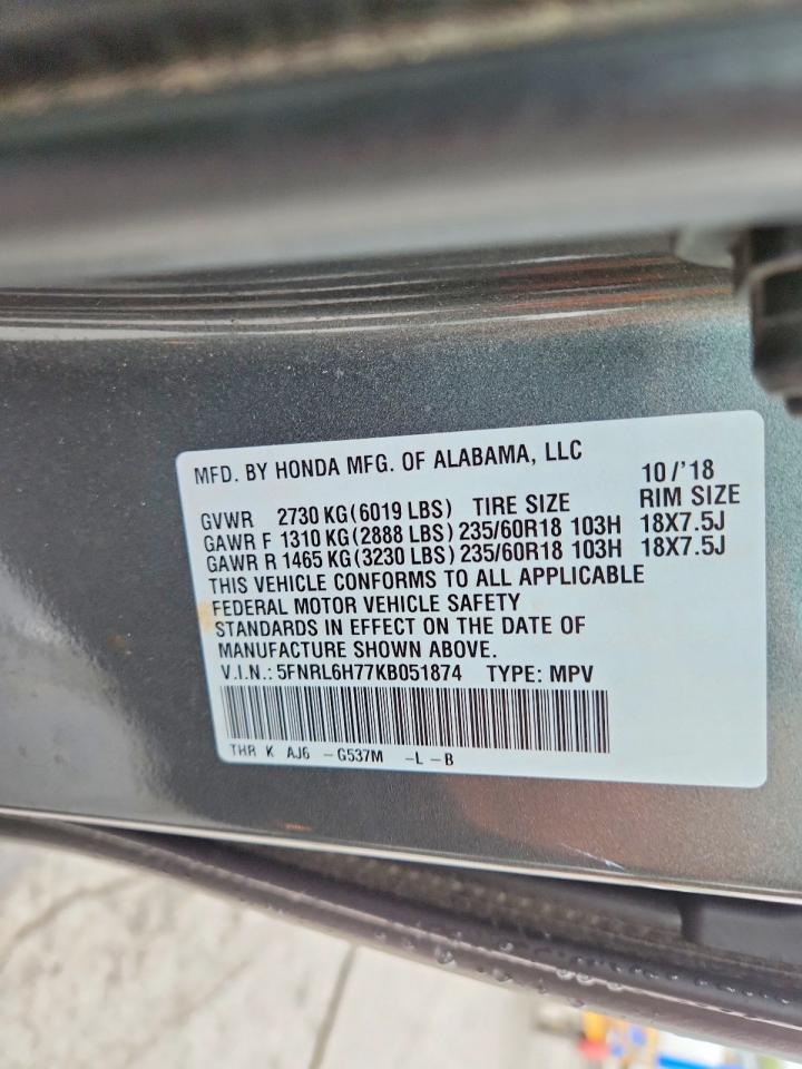 2019 HONDA ODYSSEY EXL photo 13