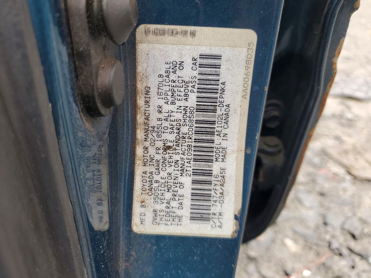 1994 TOYOTA COROLLA DX photo 25