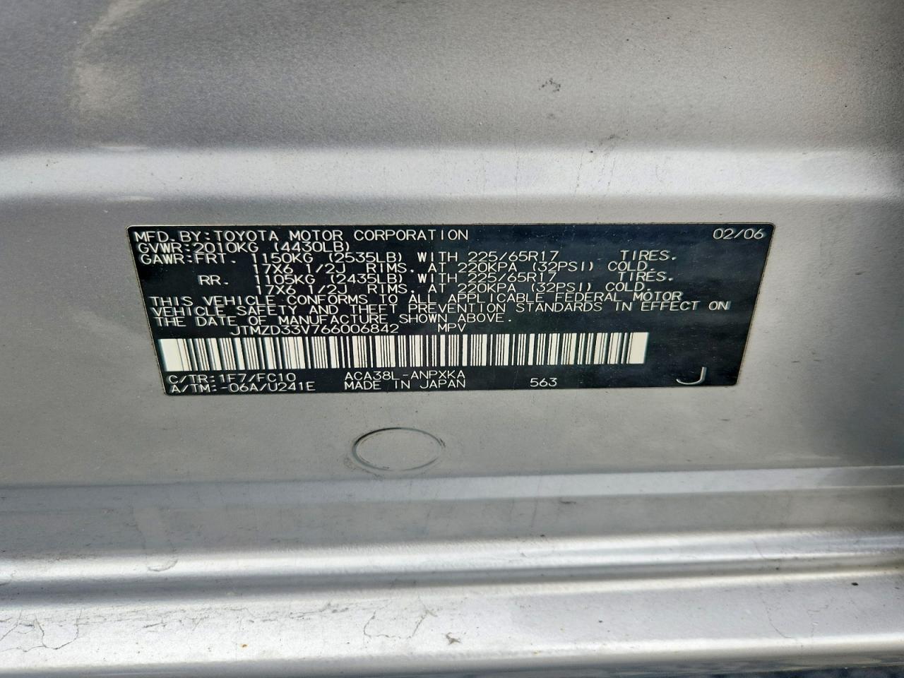 2006 TOYOTA RAV4 BASE photo 23