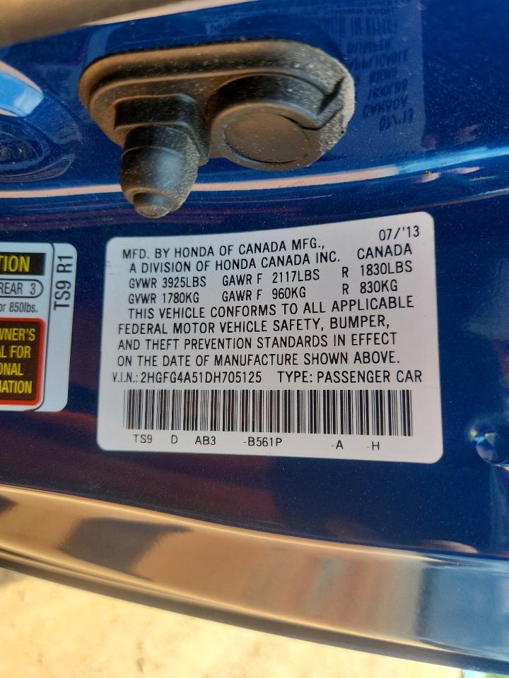 2013 HONDA CIVIC SI photo 37