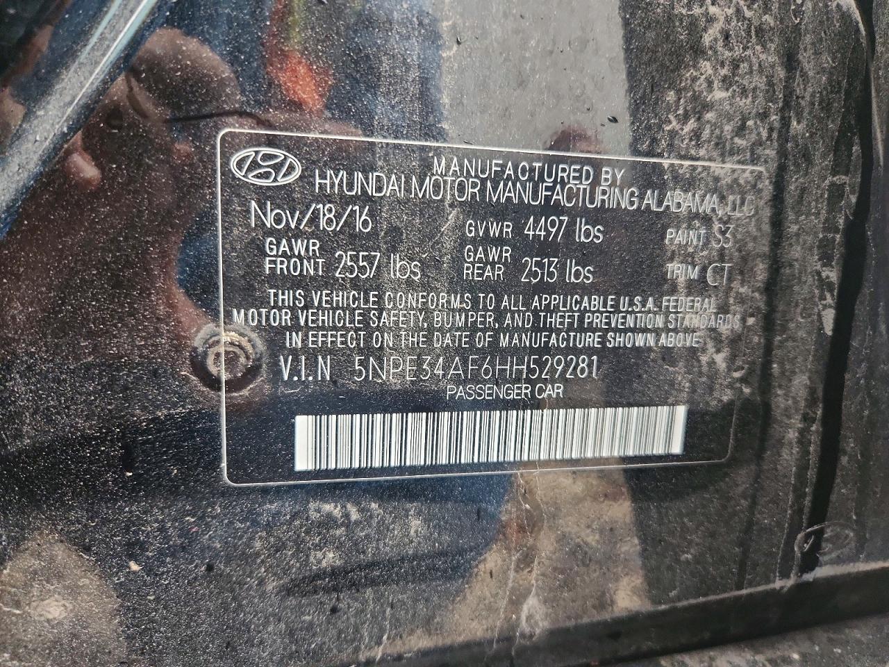 2017 HYUNDAI SONATA photo 34