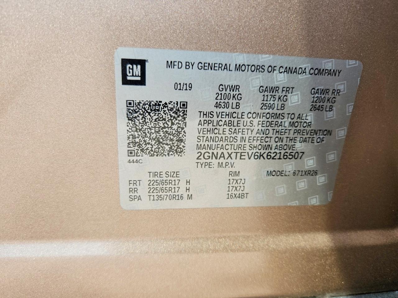 2019 CHEVROLET EQUINOX LT photo 13