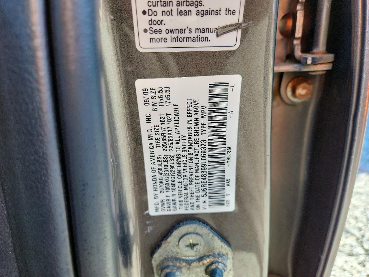 2009 HONDA CR-V LX photo 37