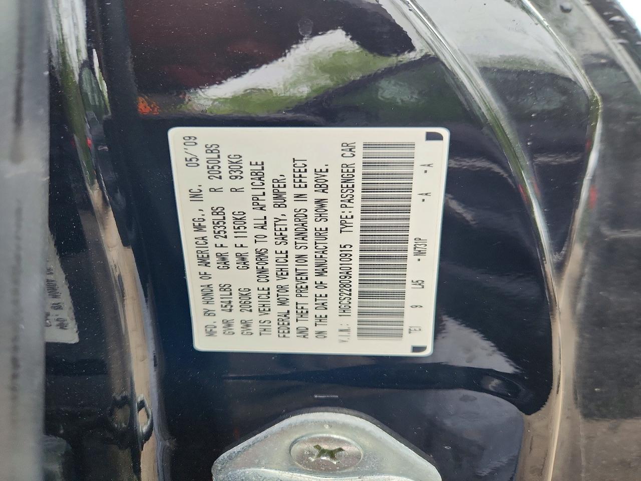 2009 HONDA ACCORD EXL photo 25