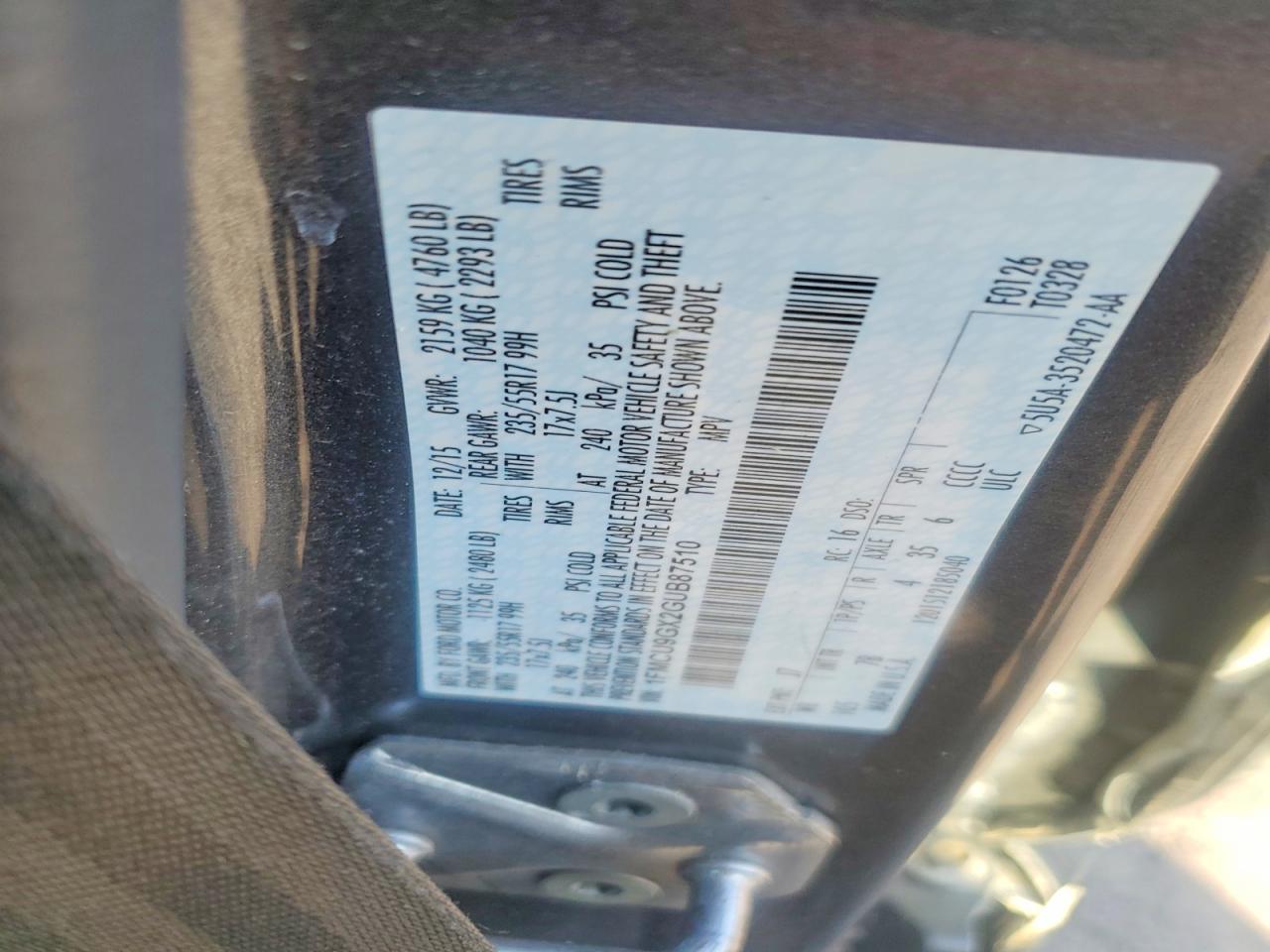 2016 FORD ESCAPE SE photo 27