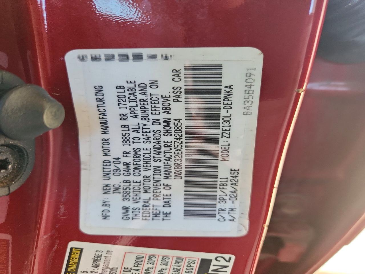 2005 TOYOTA COROLLA LE photo 34