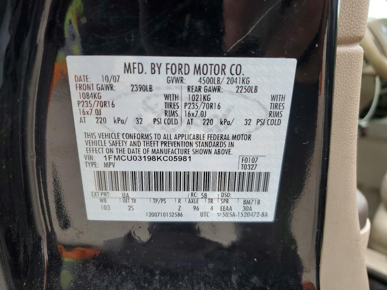 2008 FORD ESCAPE XLT photo 25