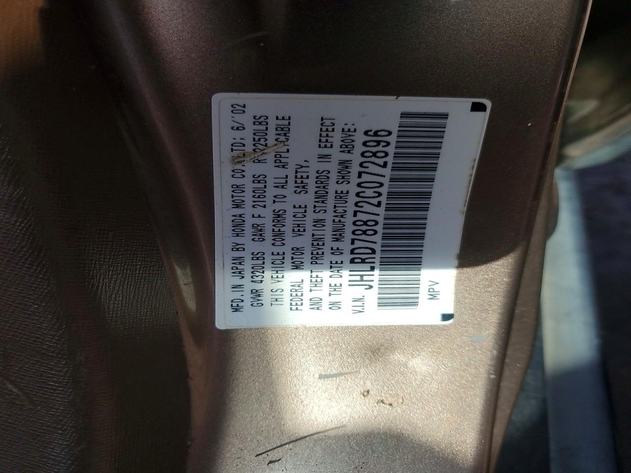 2002 HONDA CR-V EX photo 25