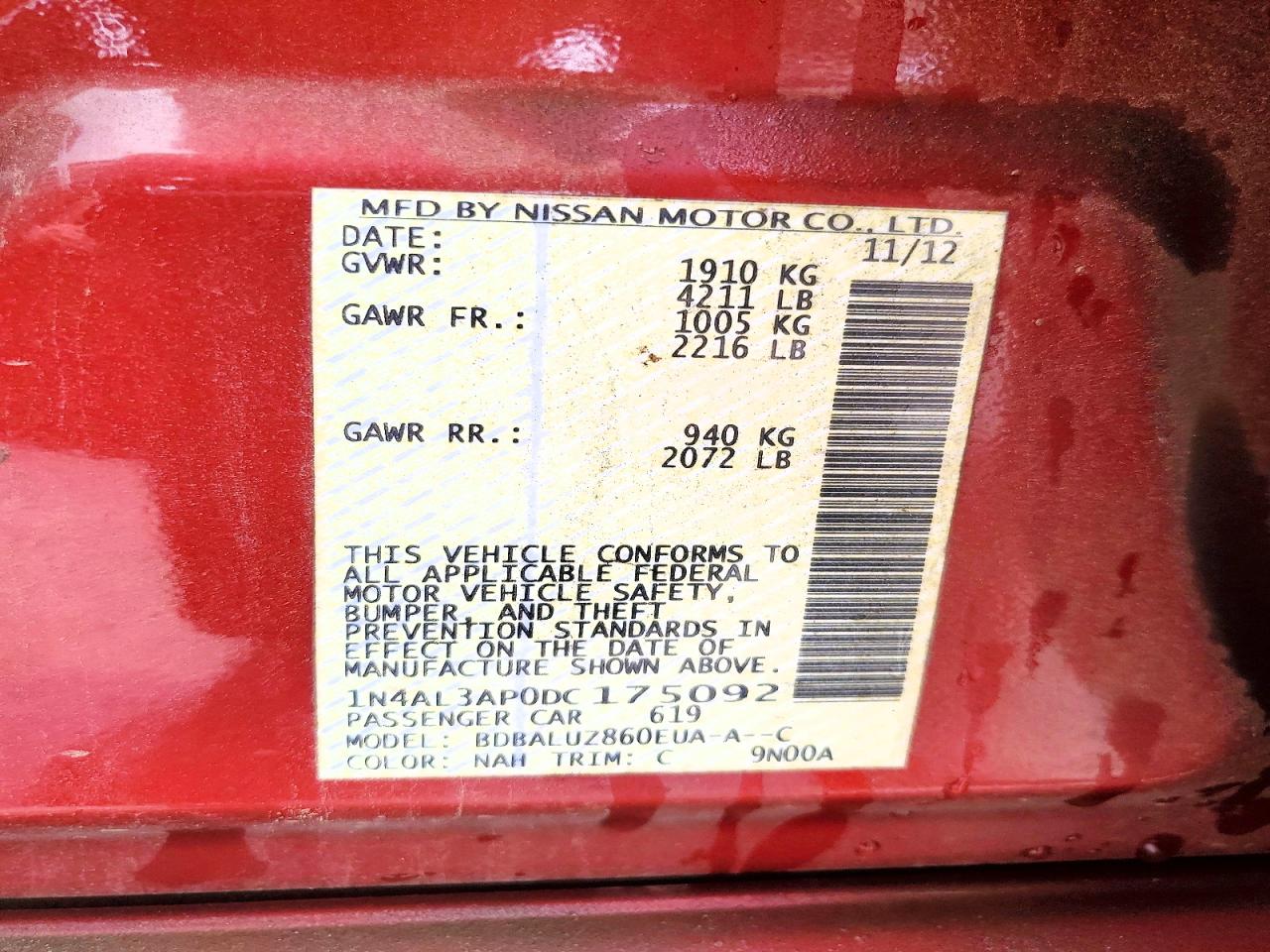 2013 NISSAN ALTIMA 2.5 photo 25