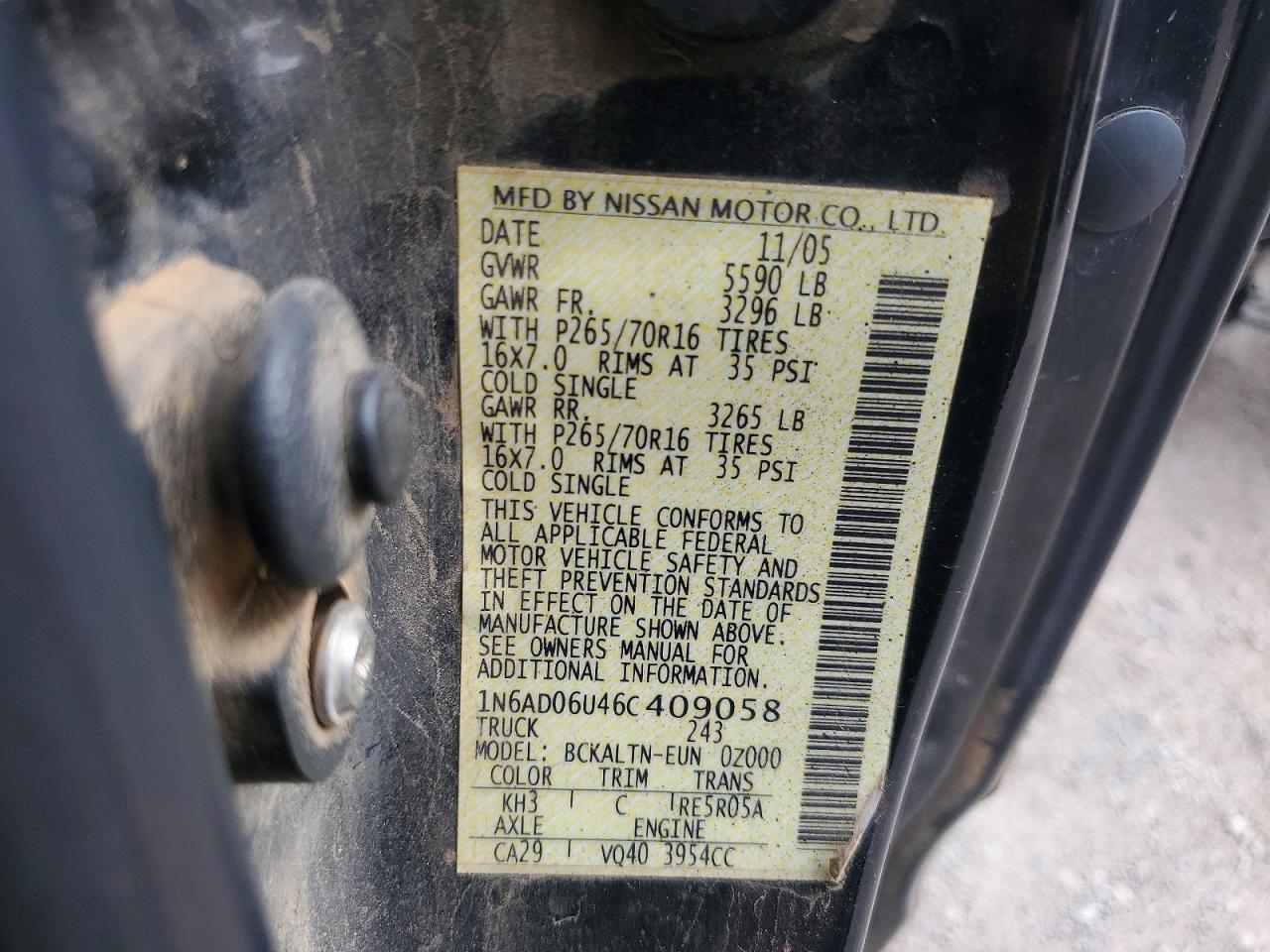 2006 NISSAN FRONTIER SE photo 23