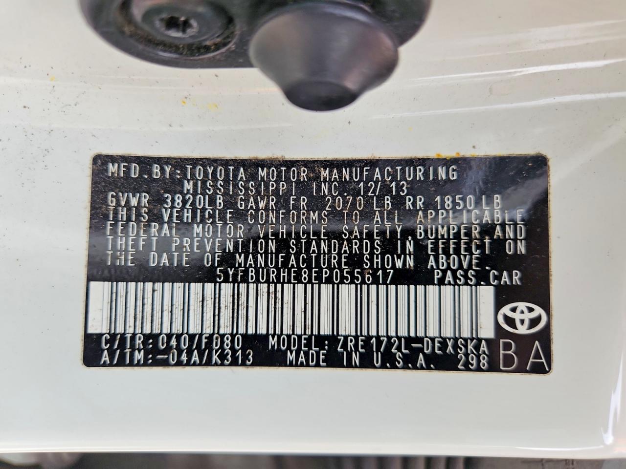 2014 TOYOTA COROLLA S PLUS photo 23