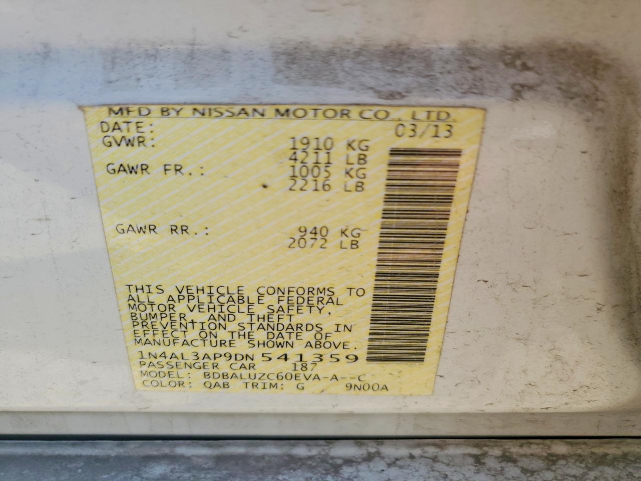 2013 NISSAN ALTIMA 2.5 photo 23
