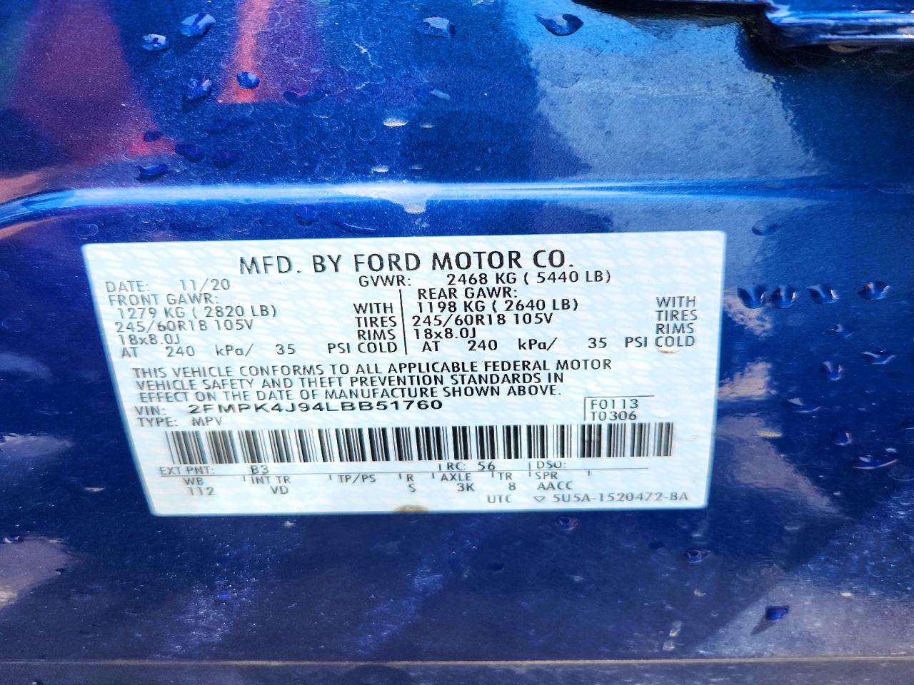 2020 FORD EDGE SEL photo 40