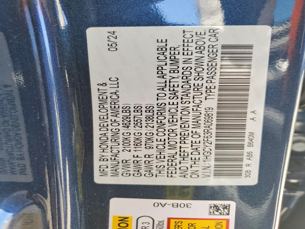 2024 HONDA ACCORD HYBRID EXL photo 25
