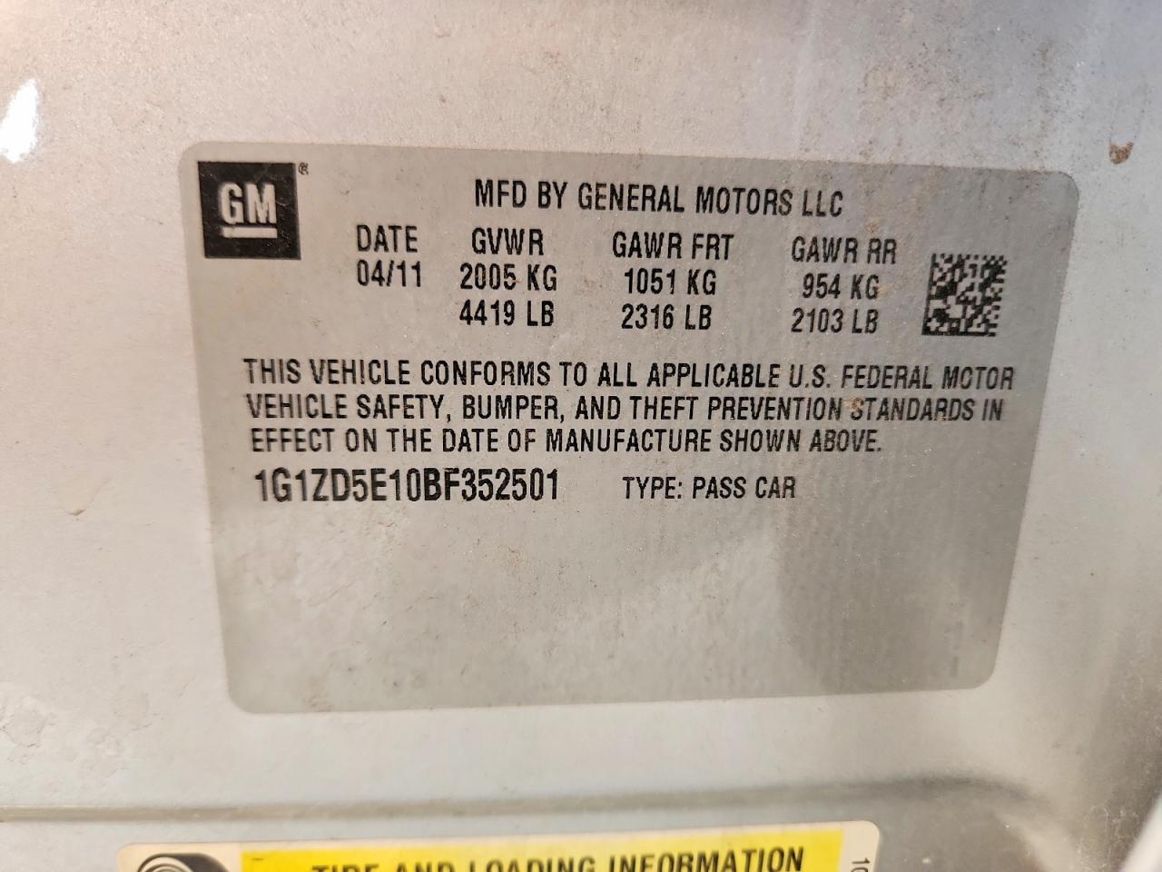 2011 CHEVROLET MALIBU 2LT photo 37