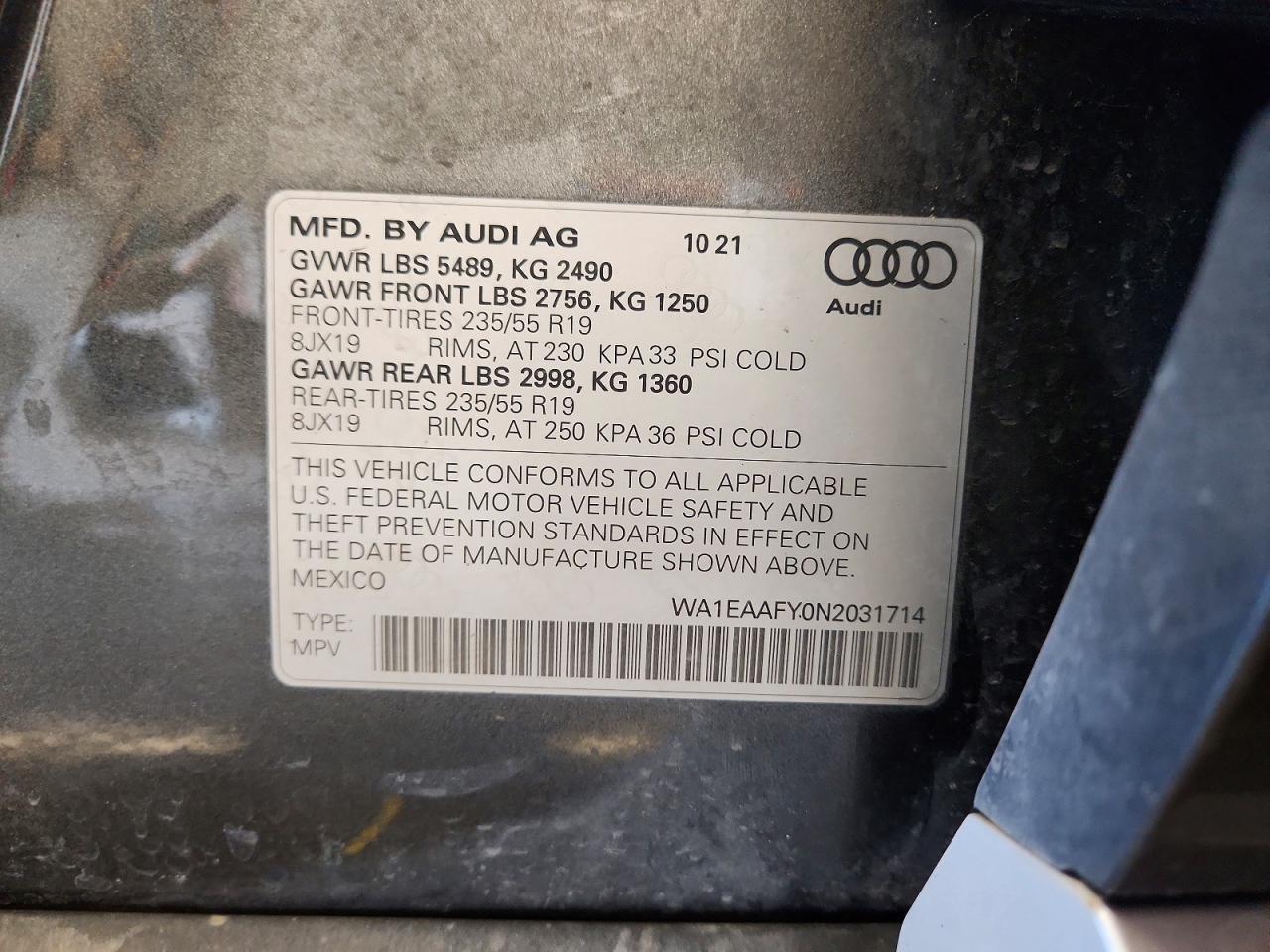 2022 AUDI Q5 PREMIUM PLUS 45 photo 40