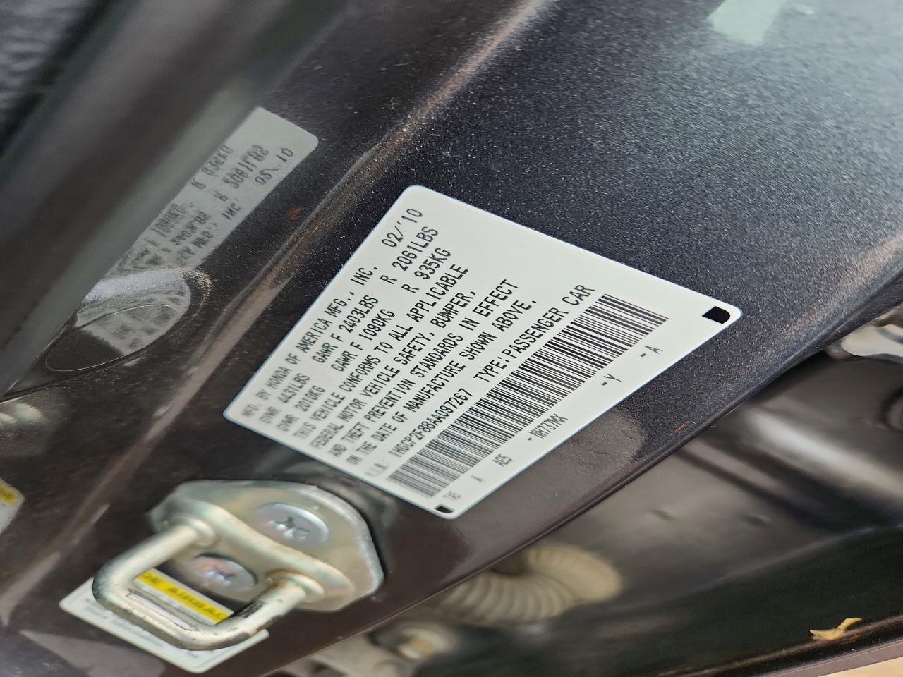 2010 HONDA ACCORD EXL photo 23
