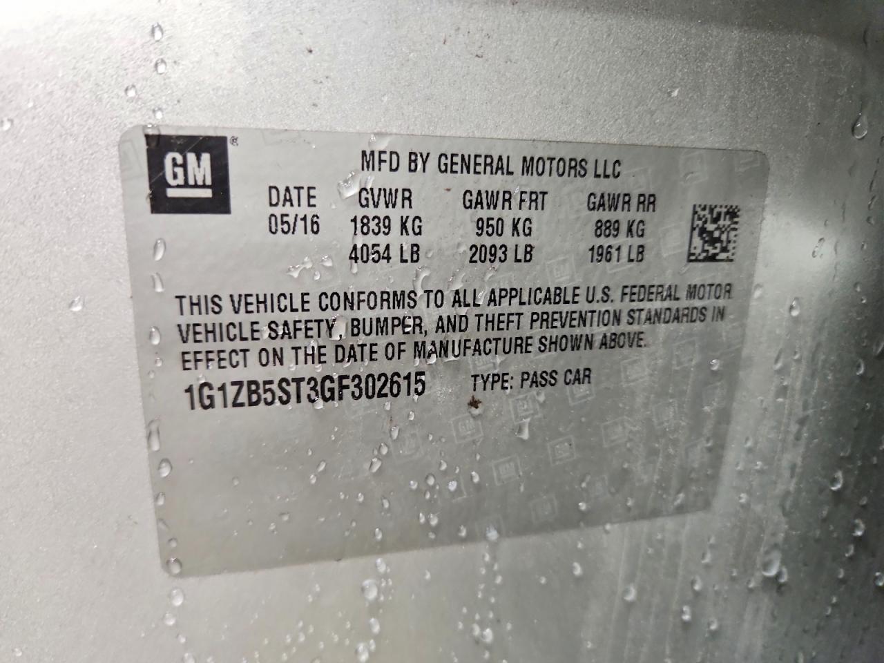 2016 CHEVROLET MALIBU LS photo 37
