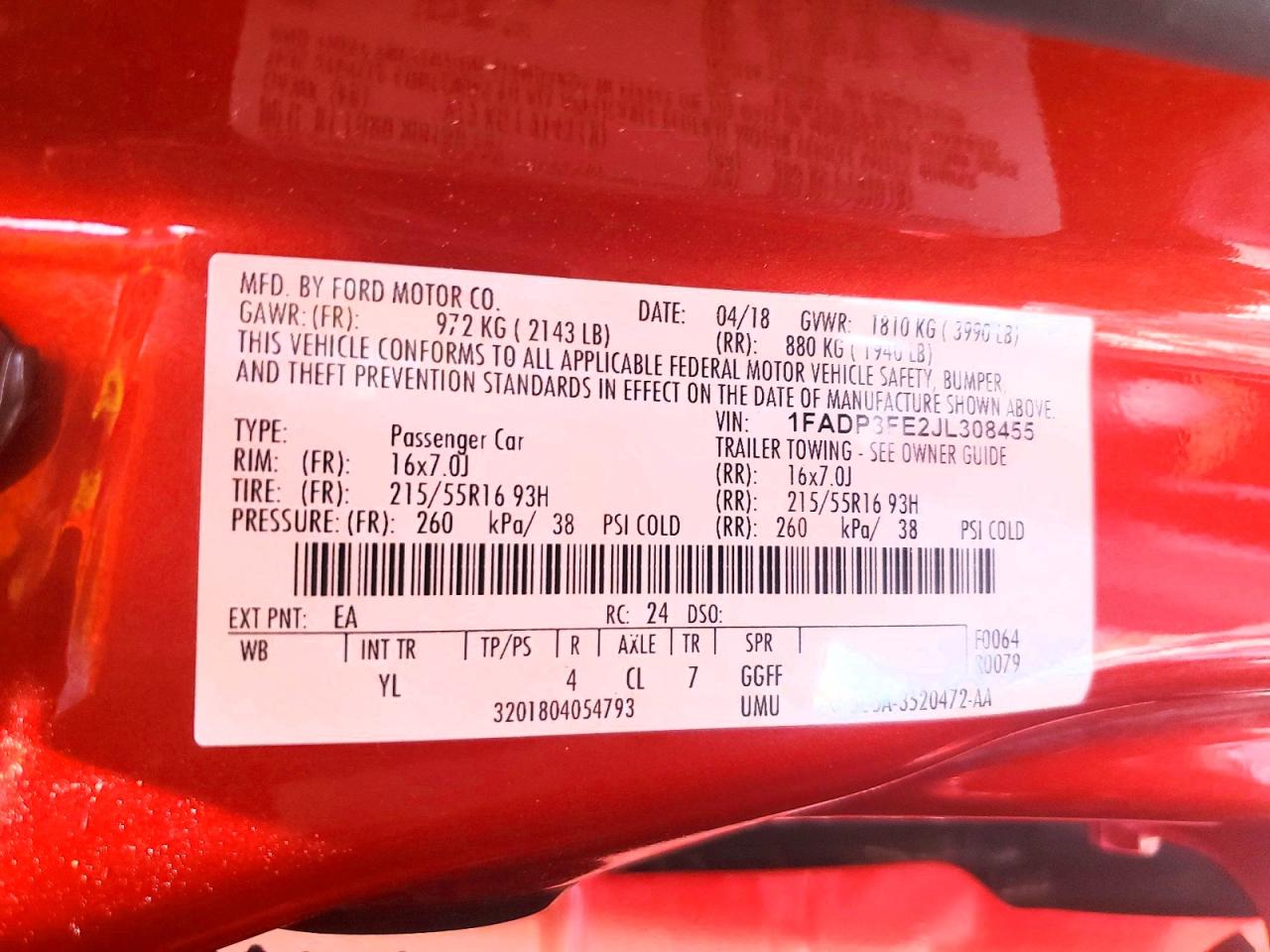 2018 FORD FOCUS SE photo 34