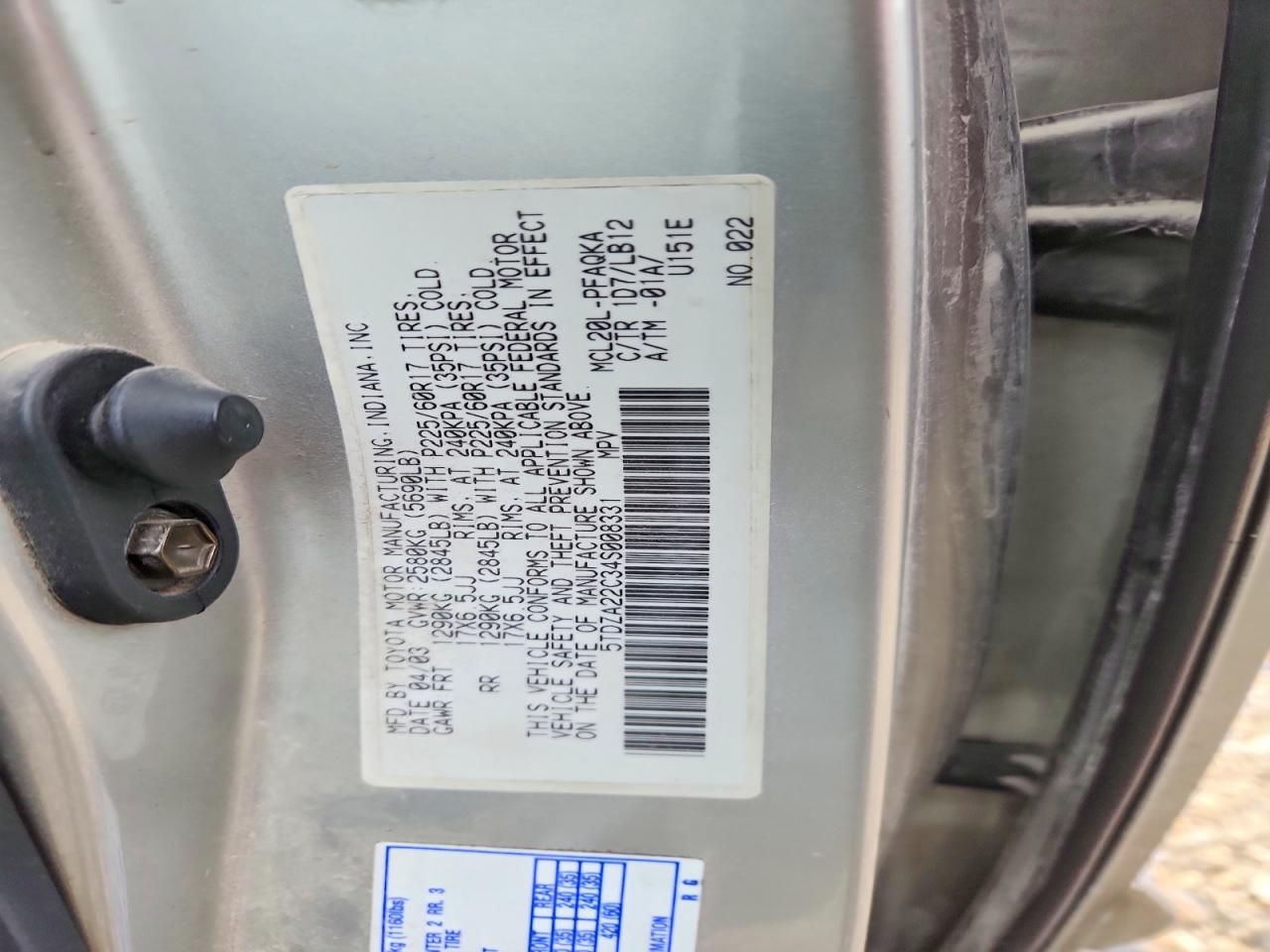 2004 TOYOTA SIENNA XLE LIMITED 7 PASSENGER photo 13