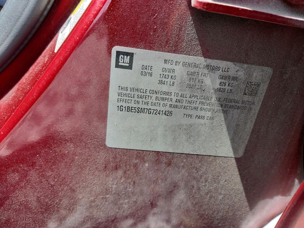 2016 CHEVROLET CRUZE LT photo 23