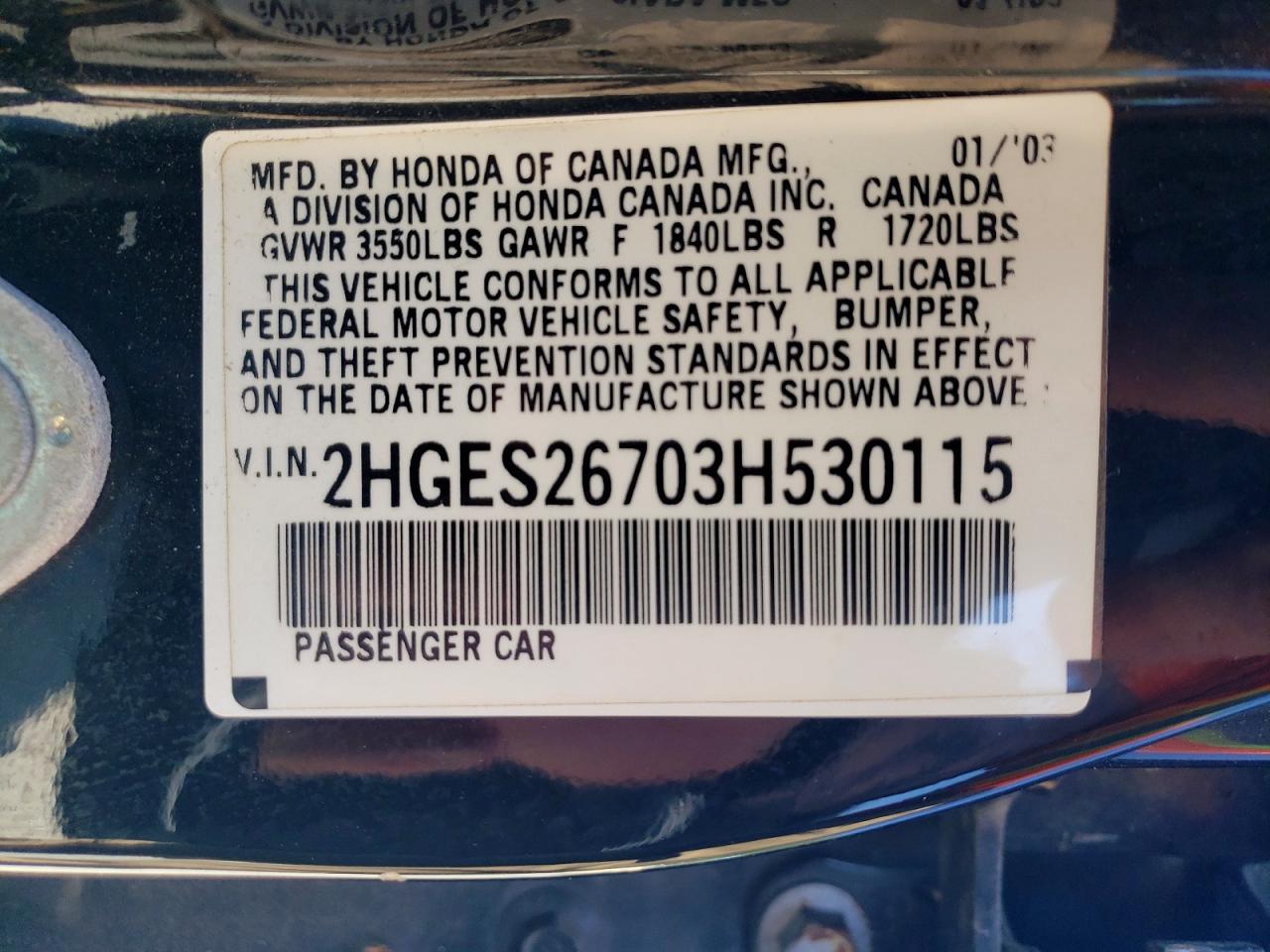 2003 HONDA CIVIC EX photo 34