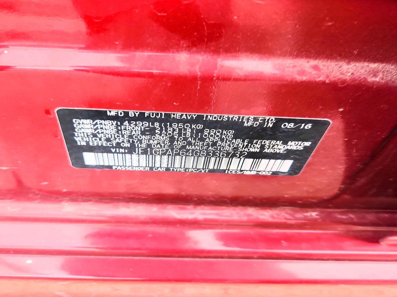 2016 SUBARU IMPREZA SPORT PREMIUM photo 23