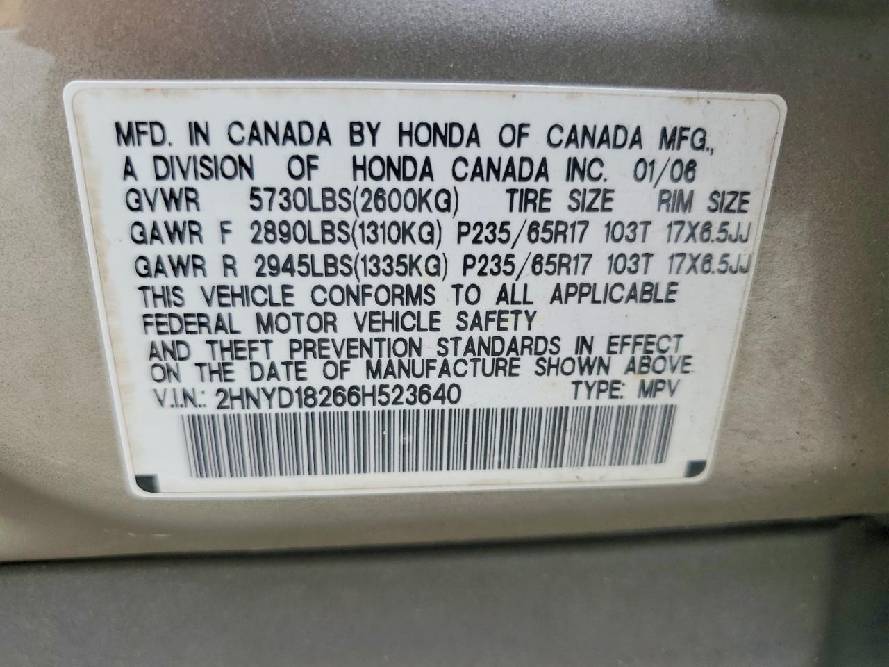 2006 ACURA MDX photo 37
