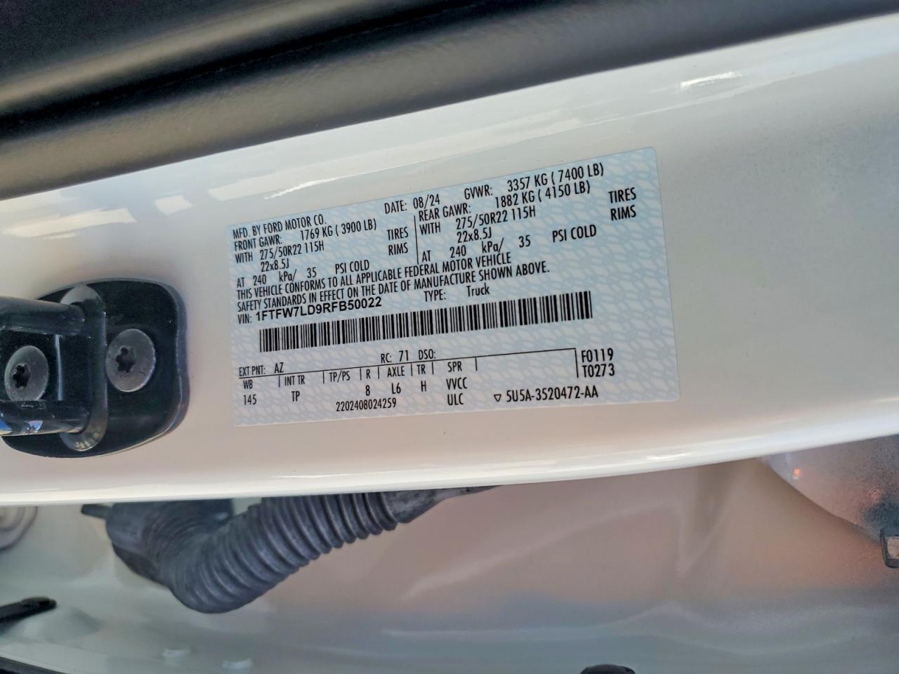2024 FORD F150 PLATINUM photo 25