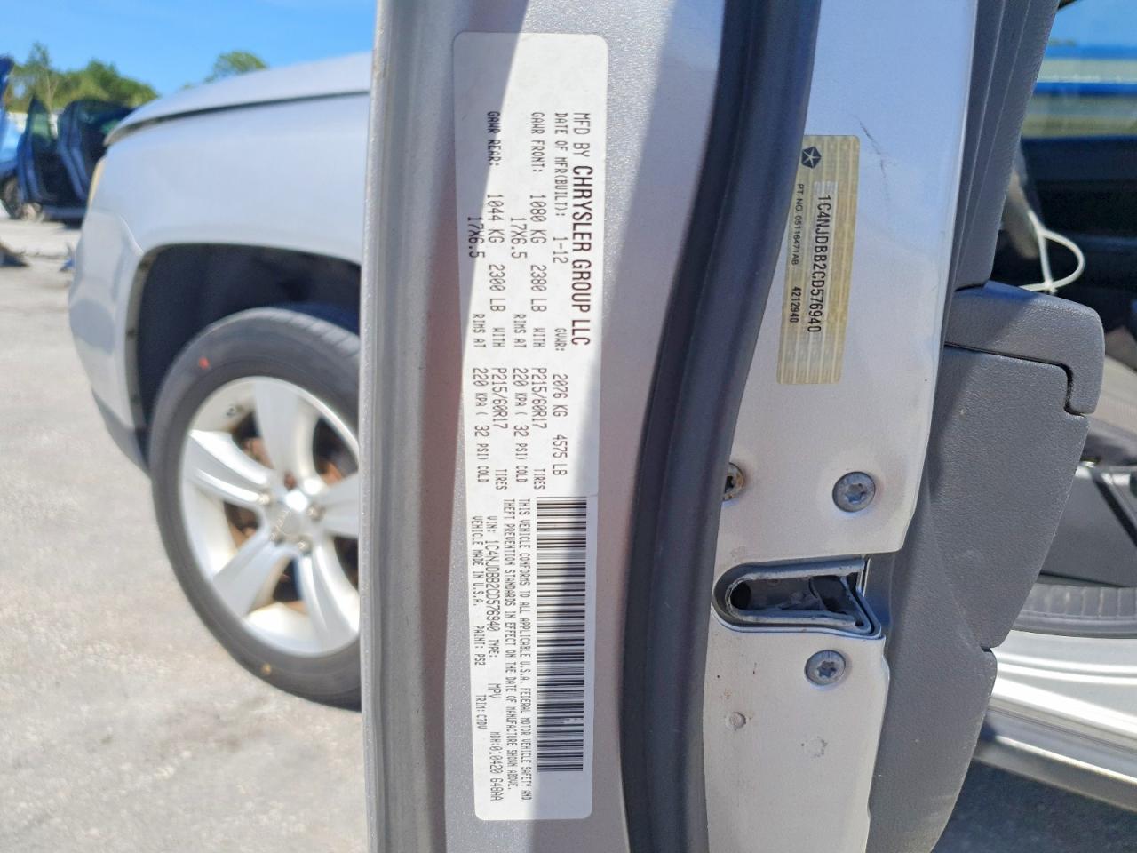2012 JEEP COMPASS SPORT photo 37